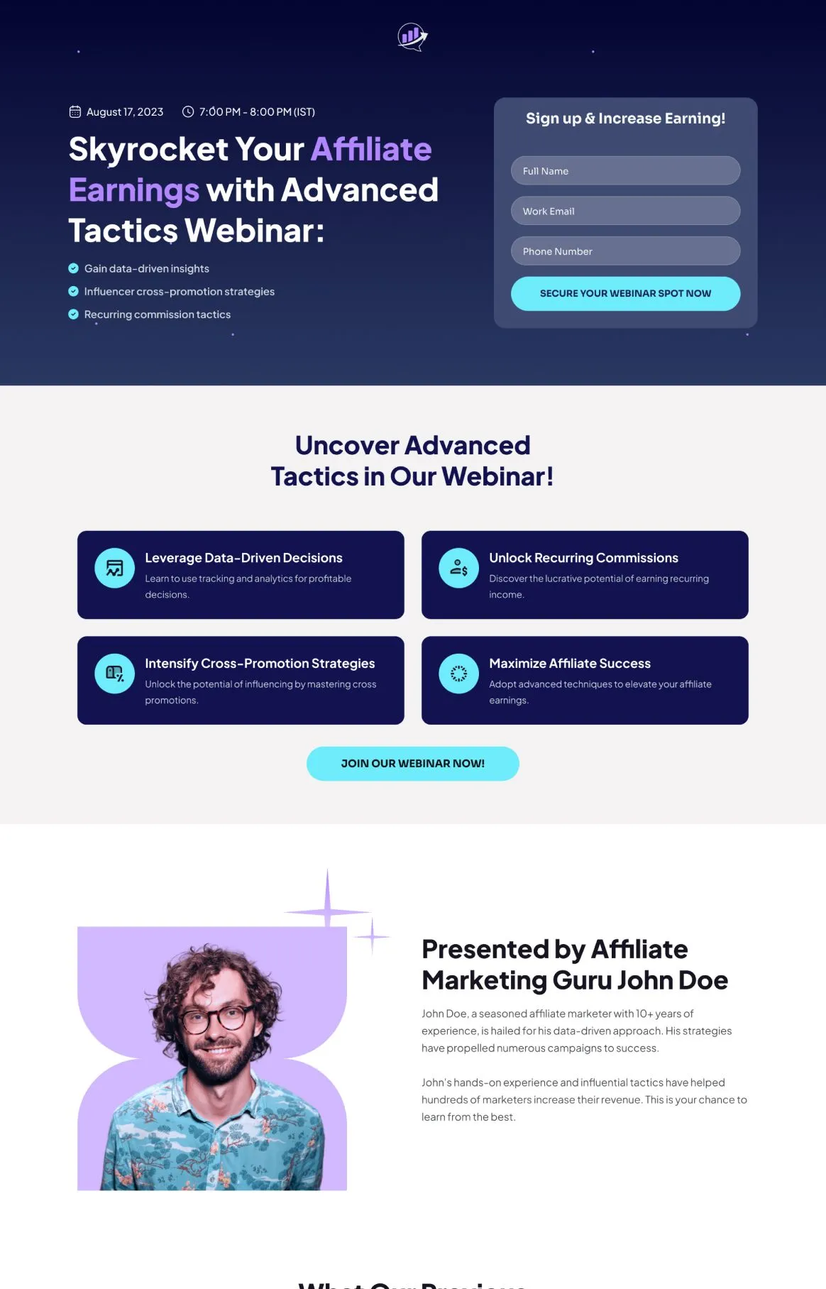 Affiliate Earning Webinar