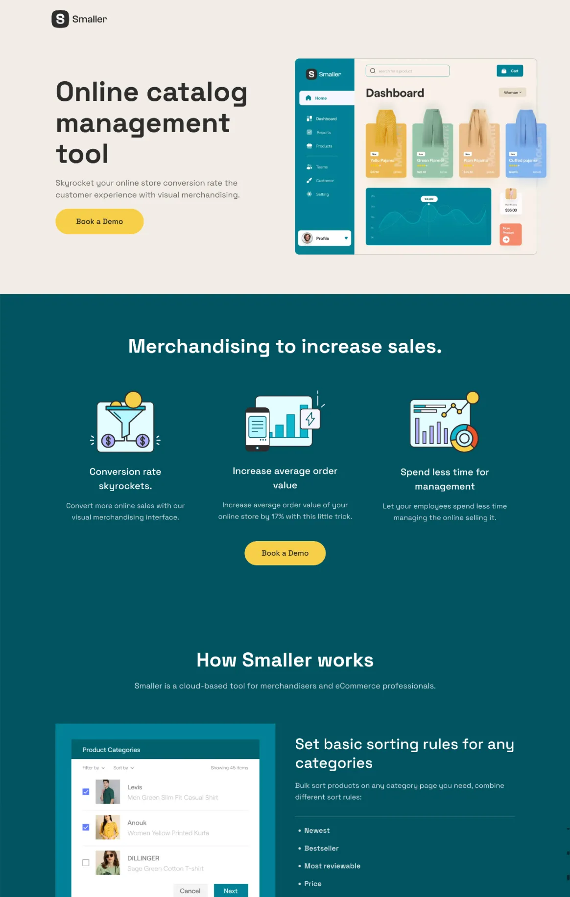 Smaller - Ecommerce Catalog Demo Page