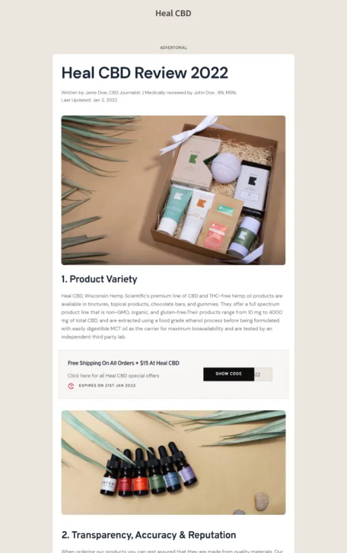 Cbd Advertorial