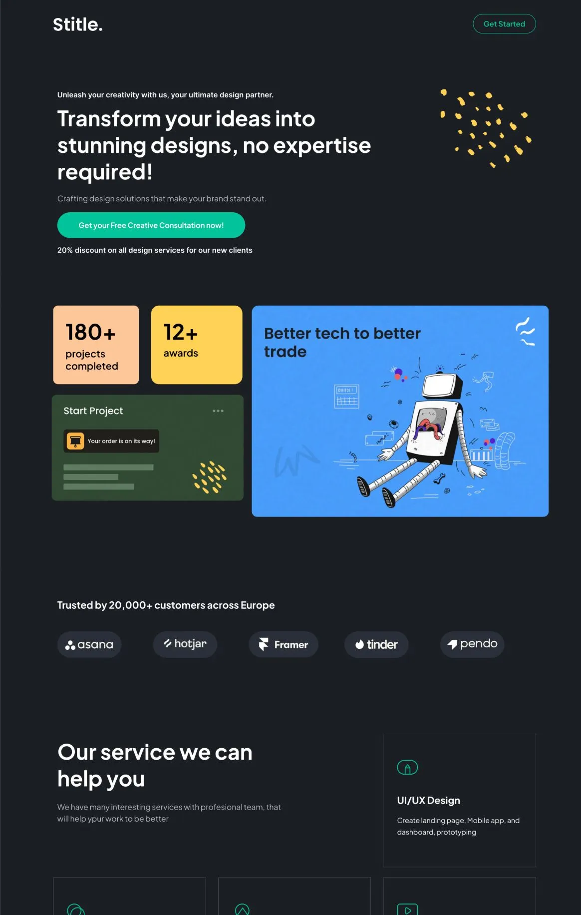 Stitle - Design Agency Lead Gen Page