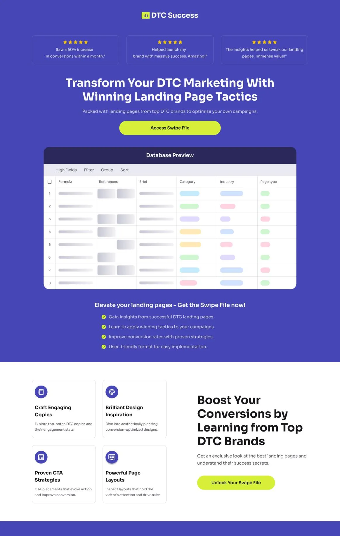 DTC Ecommerce Swipe File