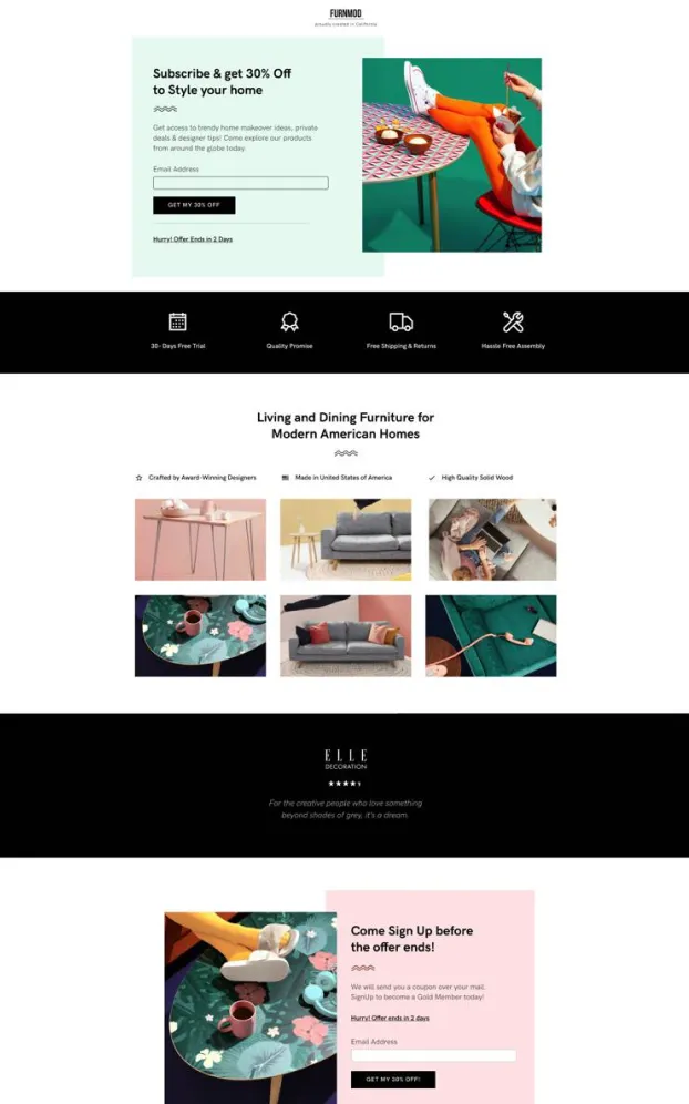 Furniture - Lead Generation