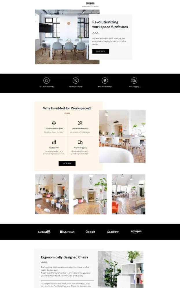 Coupon landing page templates