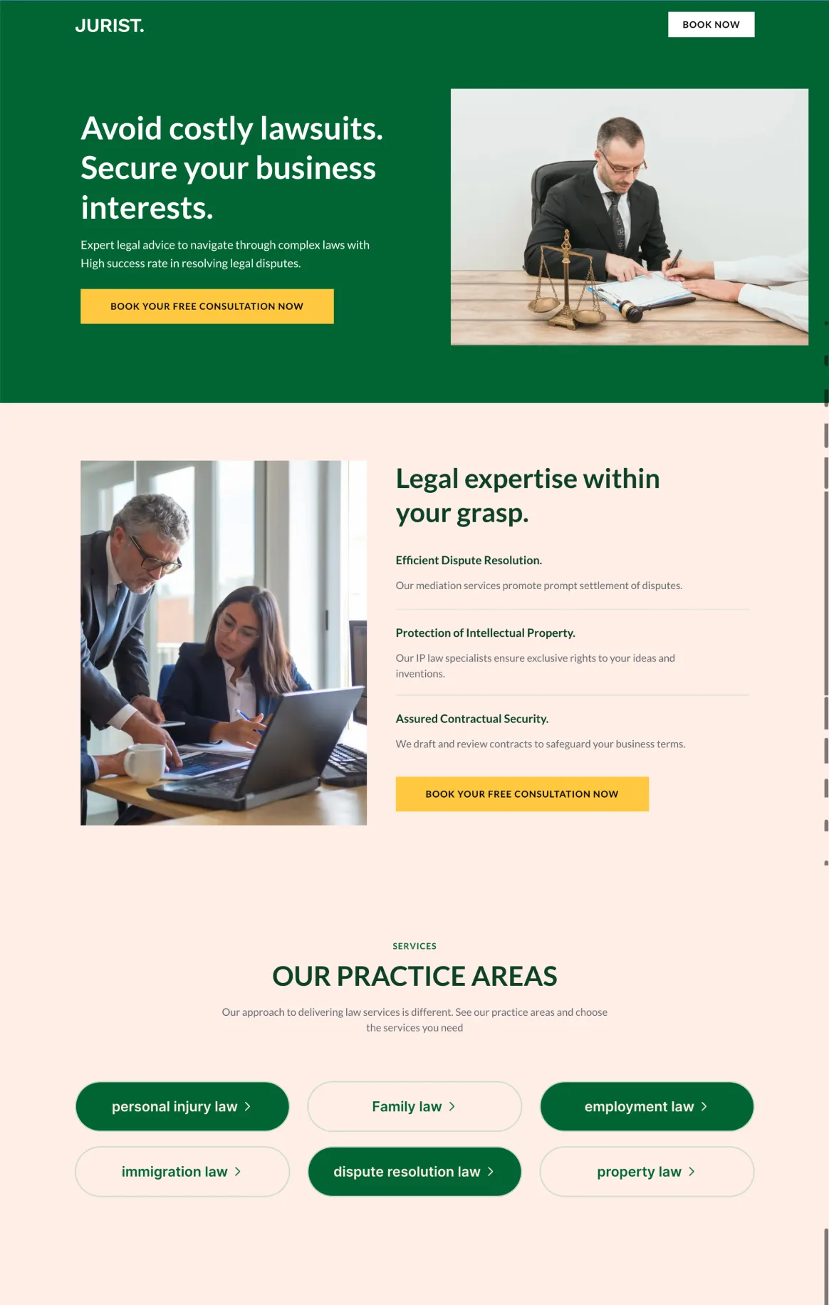 Jurist - Law Firm Lead Gen Page