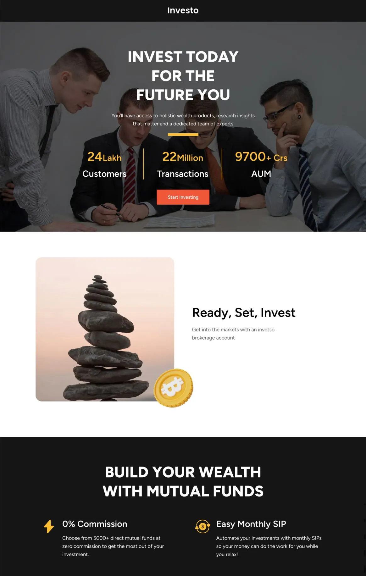 Investo - Mutual Fund Comparison Page