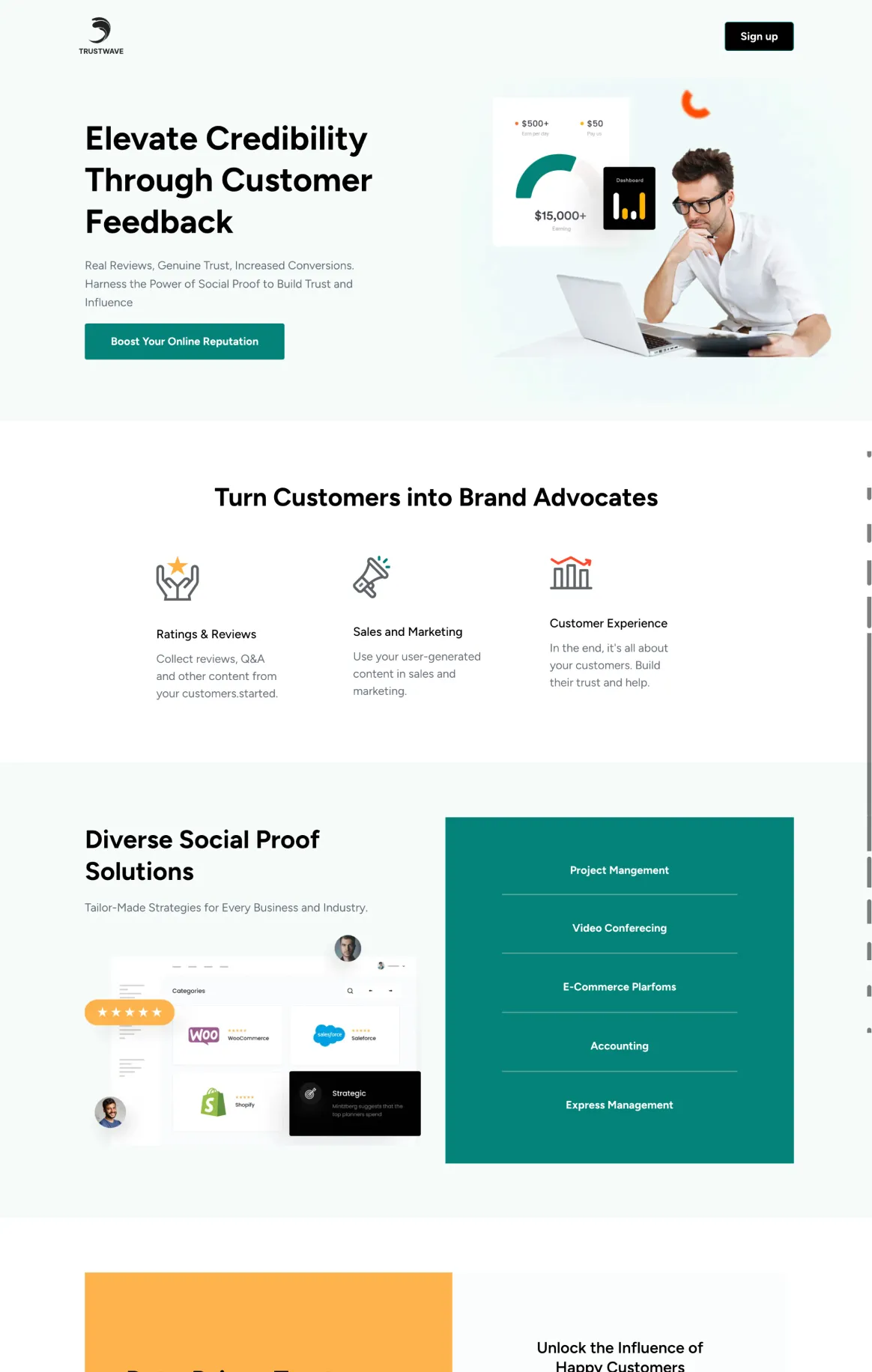 Trustwave - Review Platform Signup Page