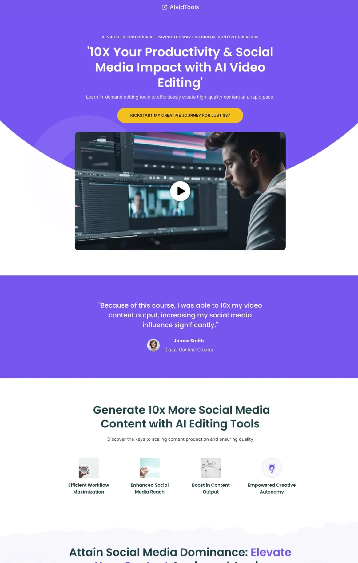 Ai Video Tools Course Sales