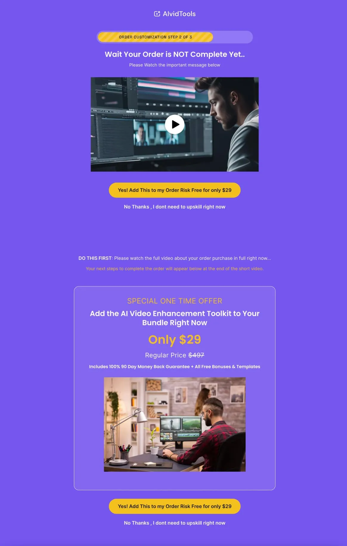 Ai Video Tools Course Upsell