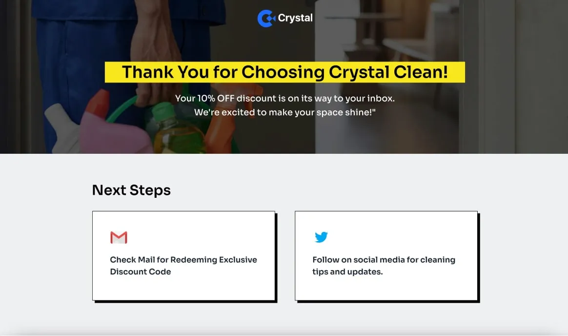 Cleaning Services Funnel Thankyou