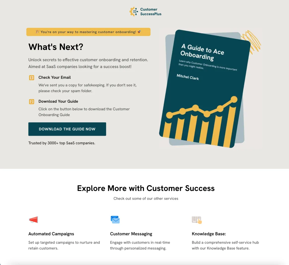 Customer Onboarding Guide Thankyou