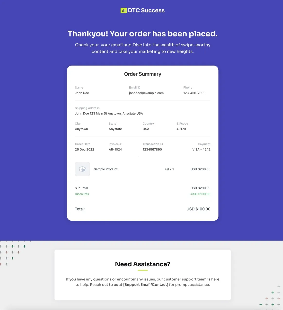 D2c Swipe File Funnel Thankyou