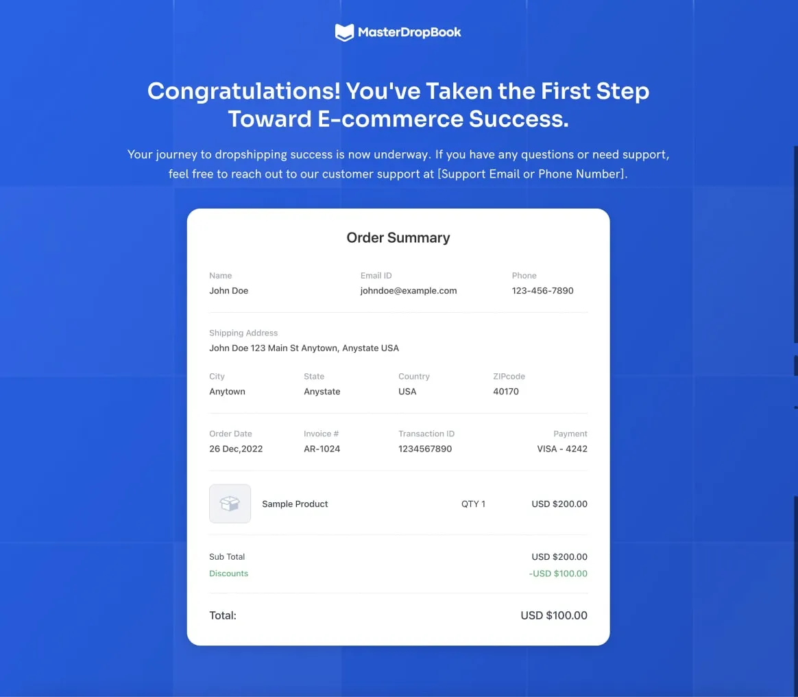 Dropshipping Guide Thankyou