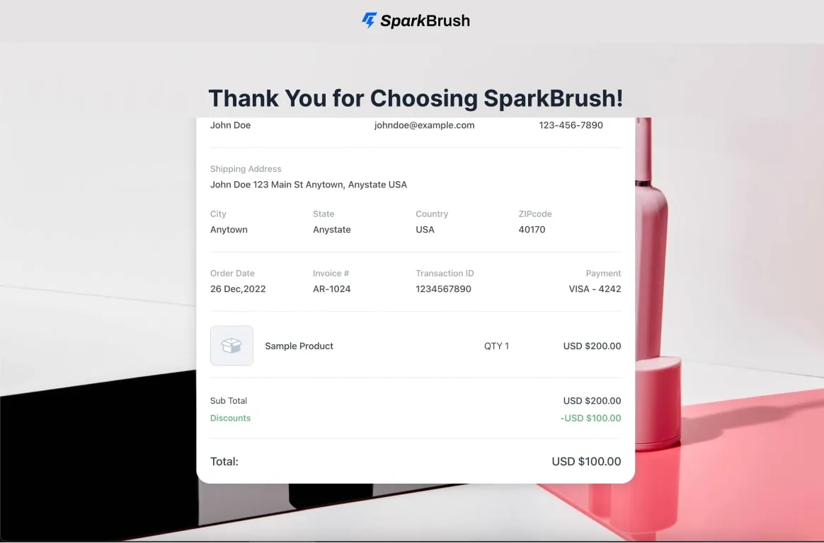 Electric Toothbrush Funnel Thankyou