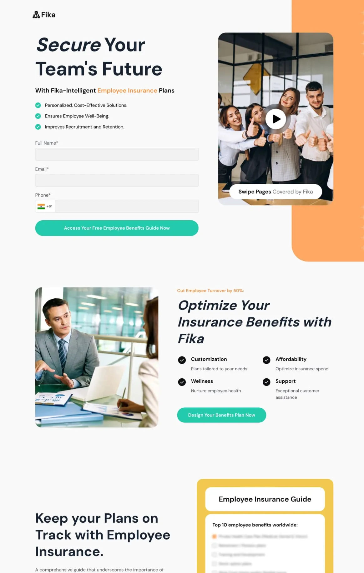 Employee Benefit Funnel Lead Optin