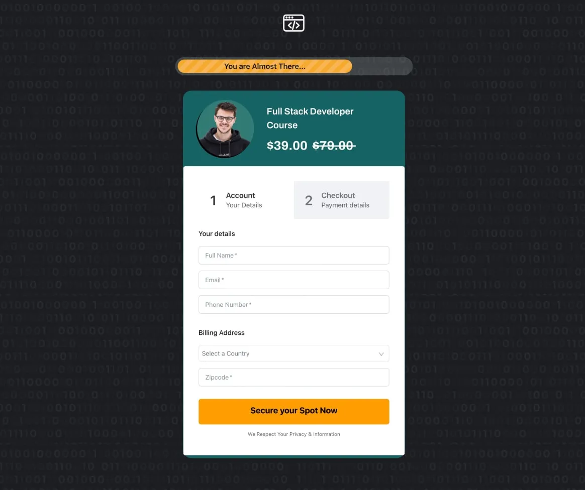 Full Stack Dev Funnel Order