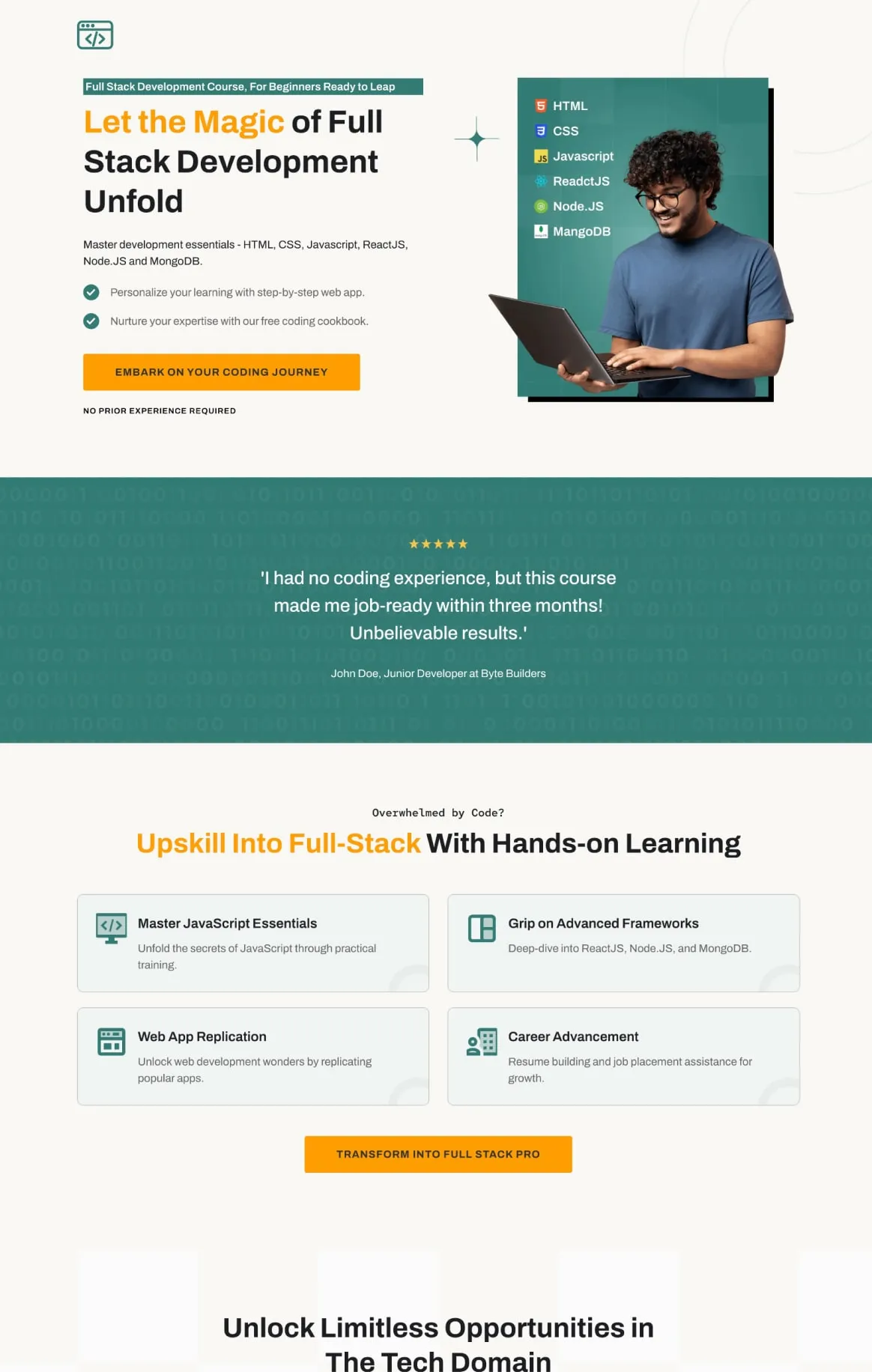 Full Stack Dev Funnel Sales