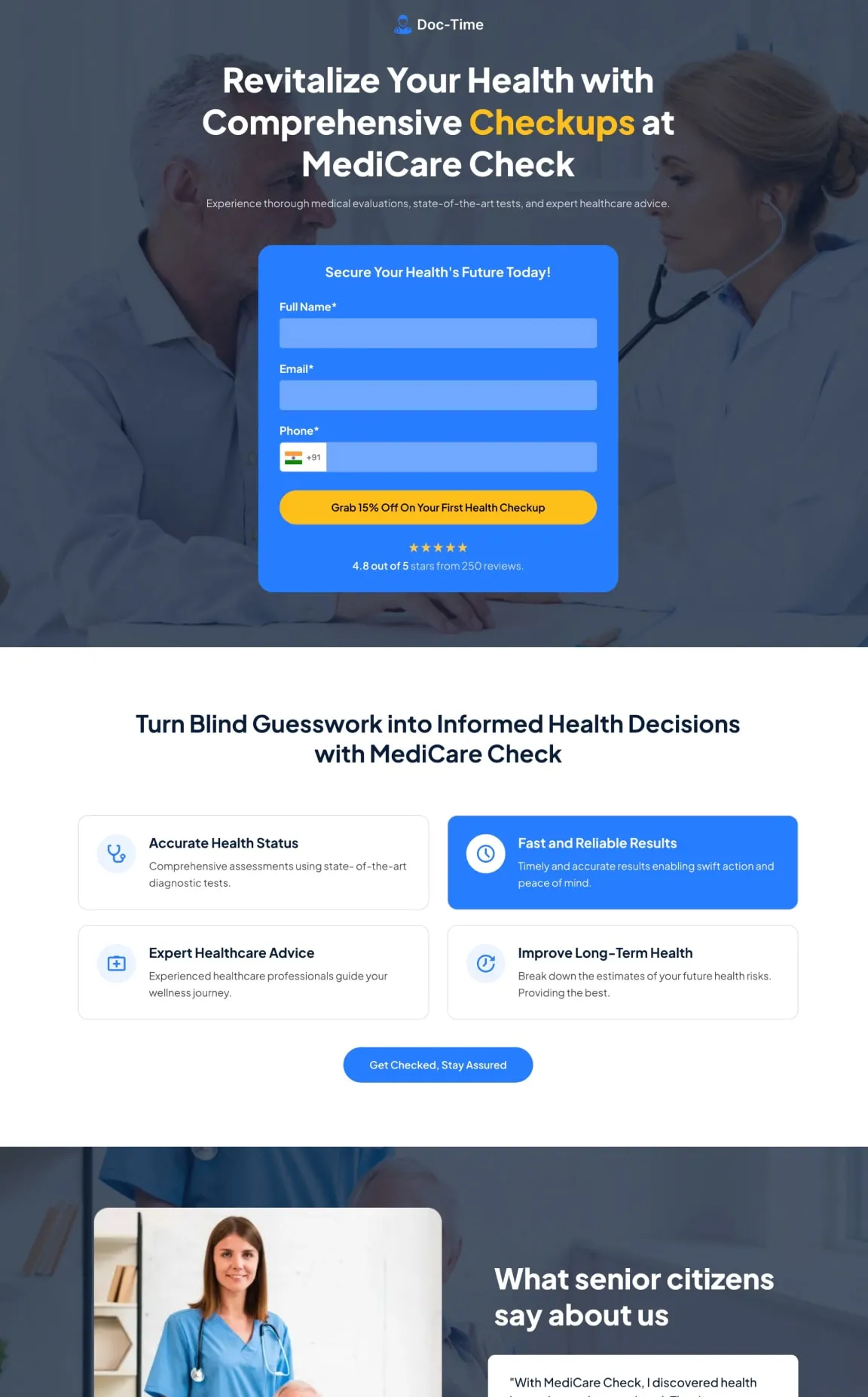Medical Health Checkup Funnel Lead Optin