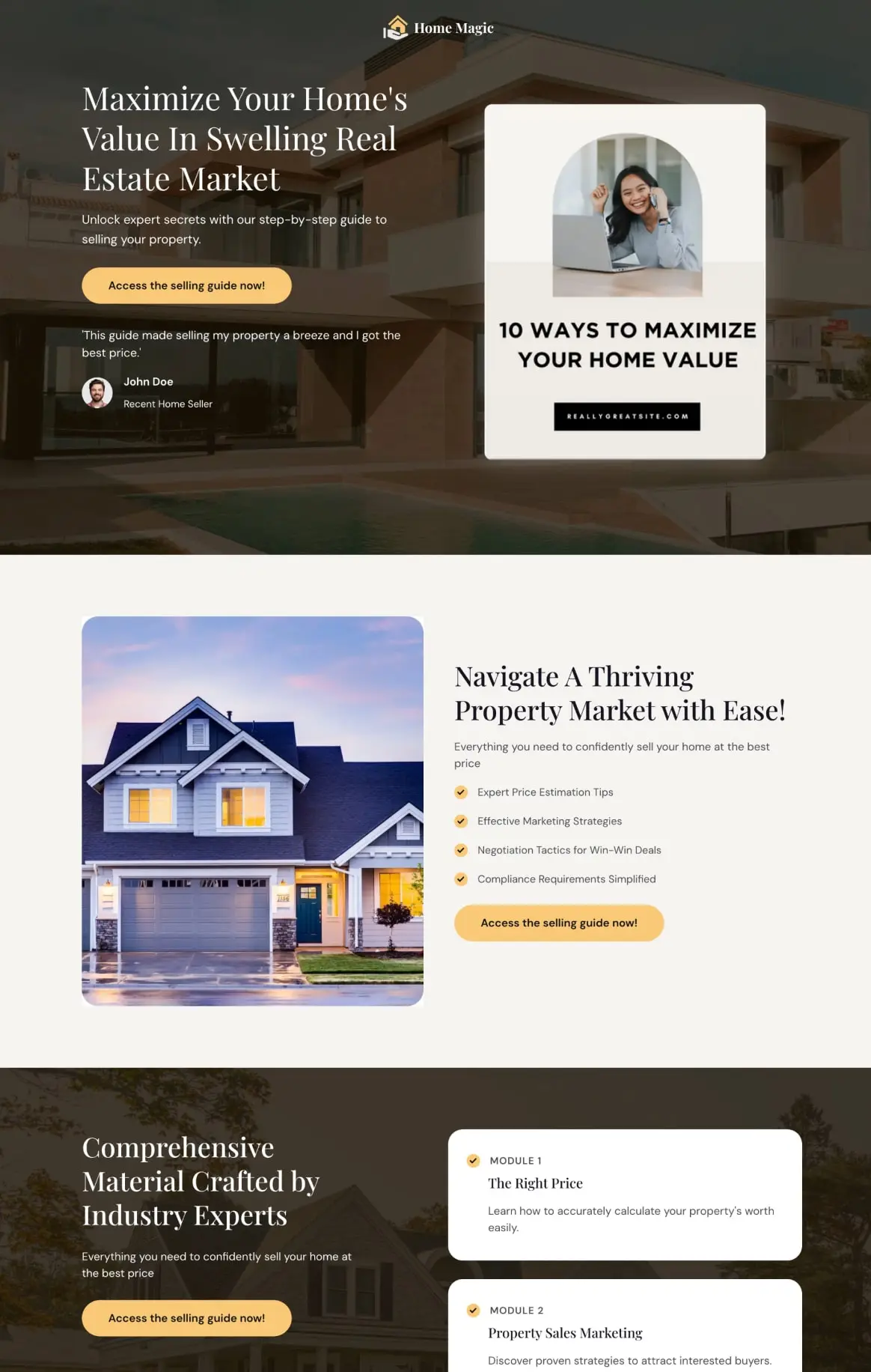 Sell Your Home Guide Lead Magnet
