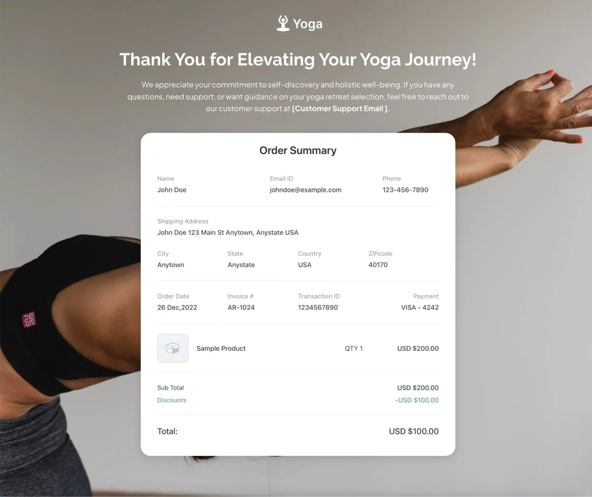 Yoga Mastery Course Funnel Thankyou